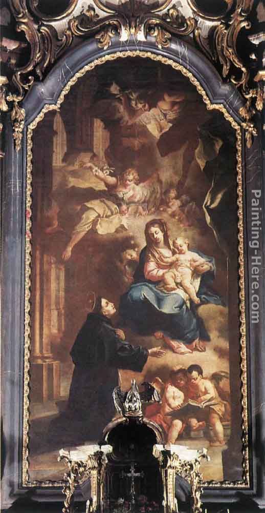 Appearance of the Virgin to St Anthony painting - Johann Lucas Kracker Appearance of the Virgin to St Anthony art painting